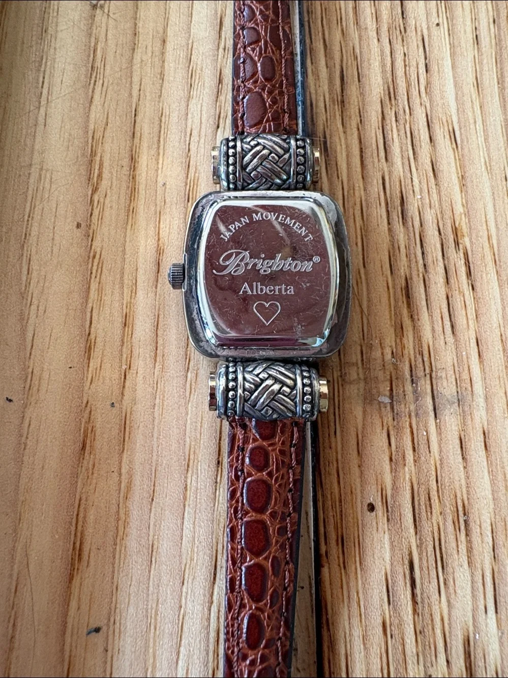 Brighton vintage  Alberta Women's Brown Leather Strap Watch